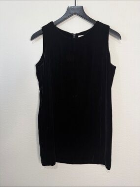 Vintage 90’s GAP Black Velvet Sleeveless Mini Dress